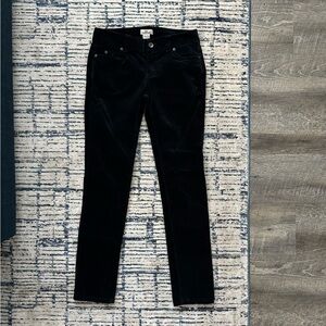 Vineyard Vines Women’s Corduroy Pants Size 2 in Black Skinny Velvet